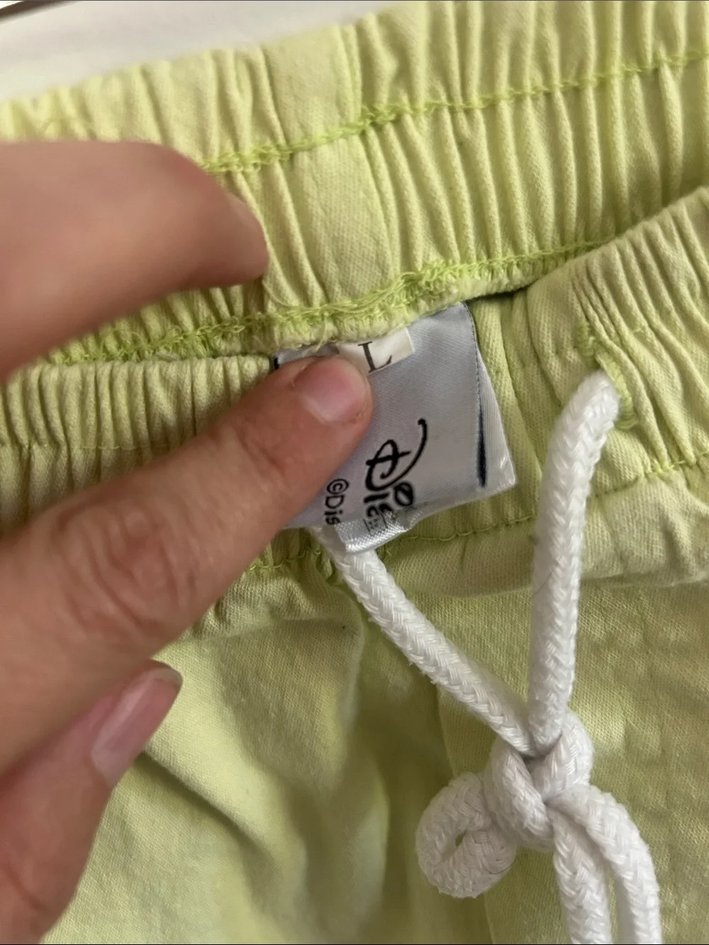 Y2K Mickey Mouse Pale Yellow Drawstring Men's Shorts EUC